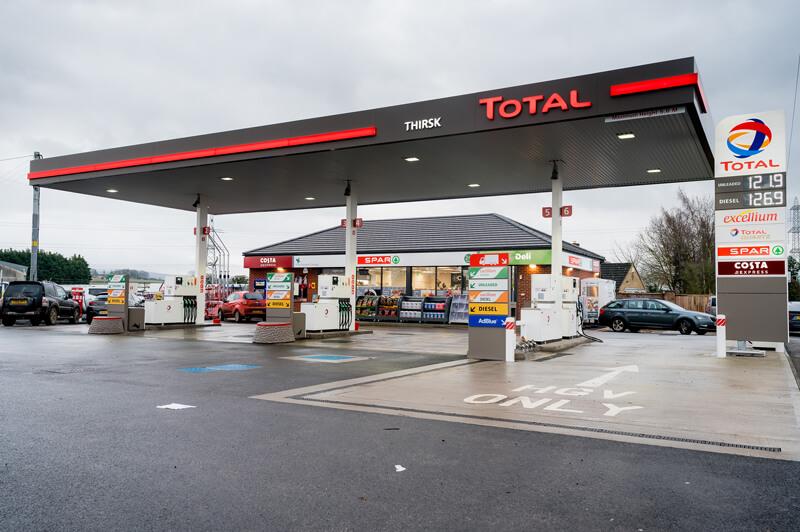 total branded service station in the UK